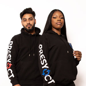 Blue Presynct Sleeve Hoodie